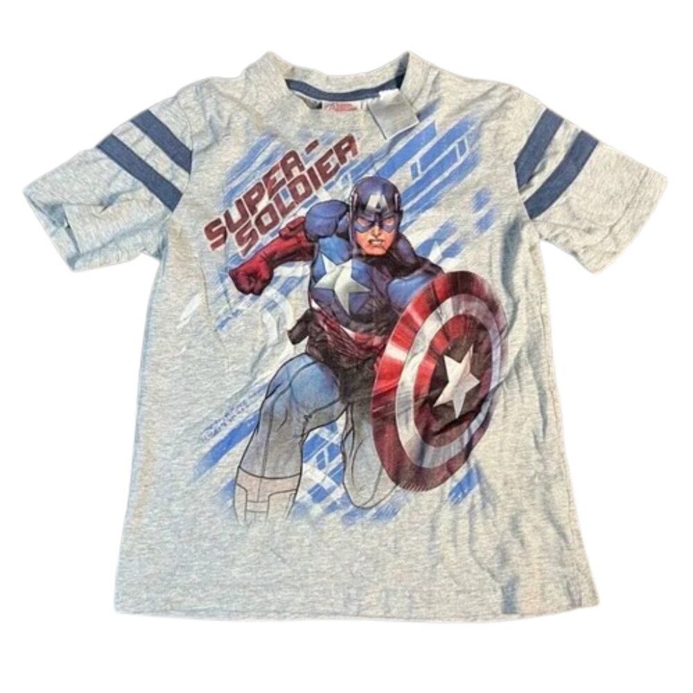 Marvel Captain America Super Soldier Graphic T-Shirt size 6/7